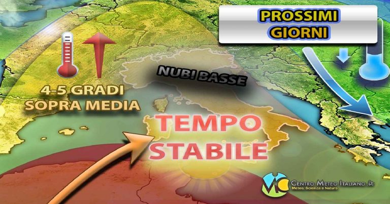 Meteo – Alta pressione no stop nei prossimi giorni con nebbie e foschie: ecco i dettagli