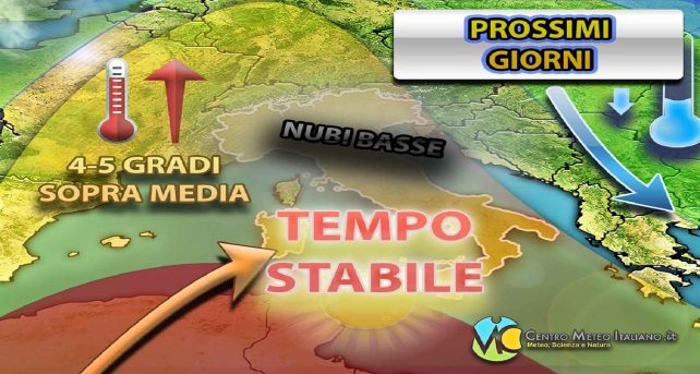Meteo - Alta pressione no stop nei prossimi giorni con nebbie e foschie: ecco i dettagli