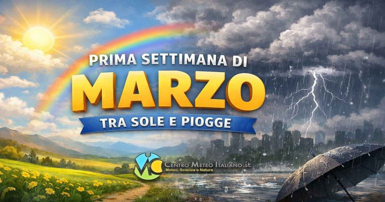 Meteo Italia – prima settimana di marzo tra anticiclone e correnti umide, torna qualche pioggia sul Mediterraneo