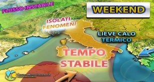 Meteo - Primi scricchiolii dell'Anticiclone nel Weekend, con primi rovesci e possibili temporali in arrivo: ecco dove