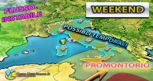 Meteo - Peggioramento in arrivo in Italia nel Weekend con piogge e possibili temporali: i dettagli