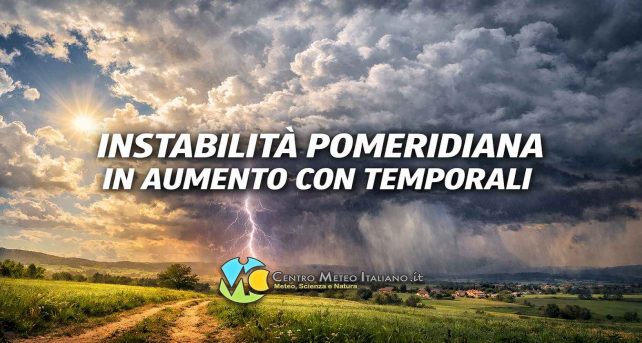 Meteo Italia - più acquazzoni e temporali in settimana