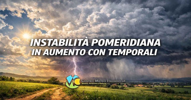 Meteo Italia – circolazione depressionaria sul Mediterraneo occidentale, più acquazzoni e temporali dal weekend