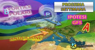 Meteo - Anticiclone nuovamente in crisi la prossima settimana, con rinnovato maltempo in arrivo: la tendenza