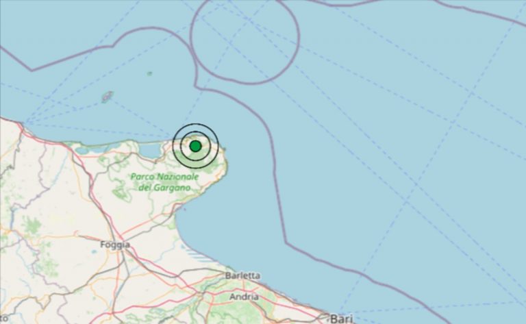 Terremoto oggi in Puglia, 9 marzo, scossa di M 3.2 in provincia di Foggia – Dati INGV