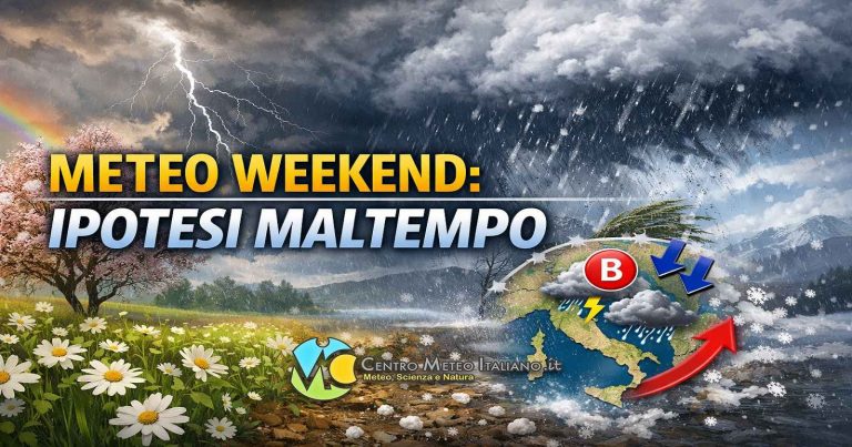 Meteo – Nuove conferme: verso un peggioramento delle condizioni meteo nel weekend. I dettagli