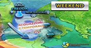 Meteo - Maltempo polare nel Weekend, con vagonate di neve in arrivo sulle Alpi e temporali: i dettagli