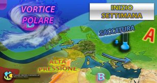 Meteo - Primavera ko, vortice depressionario per inizio settimana con forte e incessante maltempo, i dettagli