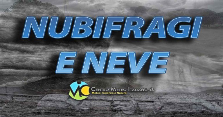 Meteo – Ulteriore maltempo e calo termico con neve a quote relativamente basse per il prosieguo del Weekend in Italia