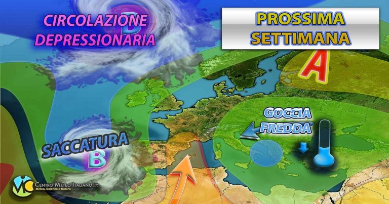 Meteo – Ultimo squillo dell’Inverno in arrivo la prossima settimana, con maltempo e neve a quote relativamente basse