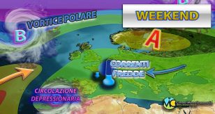 Meteo - Palude barica nel Weekend con qualche nota di maltempo insistente e clima relativamente freddo: la tendenza