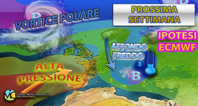 Meteo - Circolazione instabile anche ad inizio settimana prossima con impulso polare a seguire: la tendenza