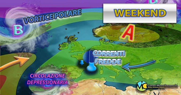 Meteo – Insidia maltempo in Italia anche nel Weekend, con temporali e nevicate in montagna: i dettagli