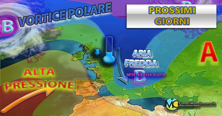 Meteo Italia – sole e poche pioggia sulla Penisola, affondo freddo confermato nella seconda parte della settimana