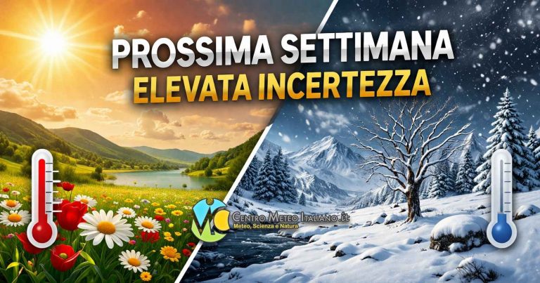 Meteo – Prossima settimana ancora incerta tra anticiclone delle Azzorre più invadente ed ancora correnti fredde da nord