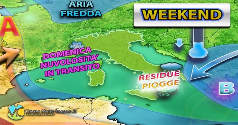 Meteo – Prevalente stabilità nel prosieguo del Weekend, con qualche nota di maltempo isolata: i dettagli