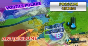 Meteo Italia - vortice freddo che insiste per qualche giorno