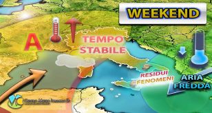 Meteo - Alle porte di un Weekend di Pasqua perlopiù stabile e asciutto con isolati temporali: ecco dove