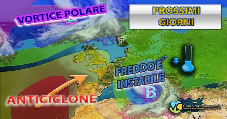 Meteo – Vortice depressionario ancora attivo sul Mediterraneo, maltempo su parte dell’Italia e clima ancora freddo