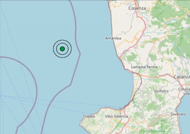 Terremoto oggi in Calabria, 6 aprile, scossa di M 3.3 sulla Costa cosentina – Dati INGV