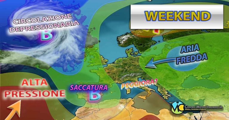 Meteo – Possibile forte perturbazione in arrivo nel Weekend, con temporali, possibili nubifragi e crollo termico: i dettagli