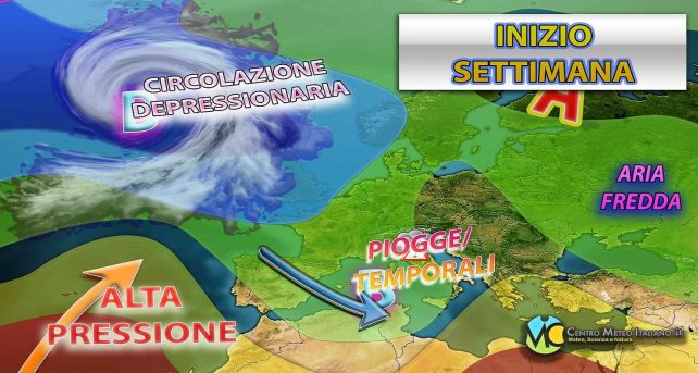 Meteo - Stop alla Primavera, in arrivo un'ondata di maltempo con l'esordio della nuova settimana: i dettagli