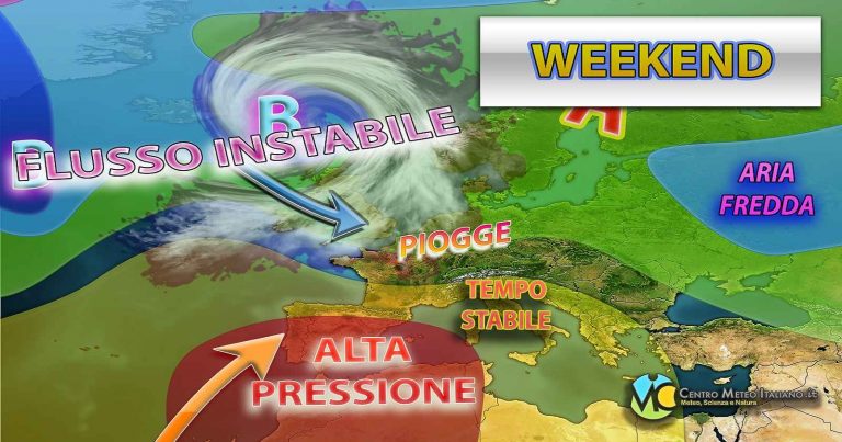 Meteo – Anticiclone azzorriano in espansione sull’Italia nel Weekend, con maggiore stabilità e bel tempo: i dettagli