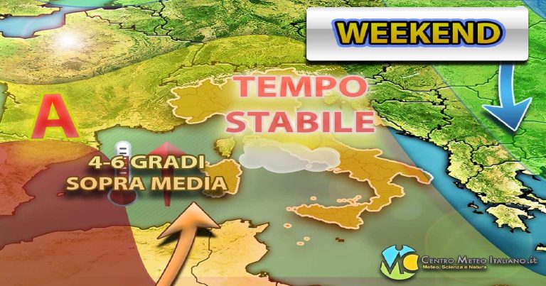 Meteo – Weekend prevalentemente stabile, ma attenzione alle eccezioni, con nuovi temporali in arrivo: i dettagli