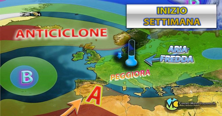 Meteo – Primavera in difficoltà ad inizio settimana prossima, con piogge, temporali e possibili grandinate: i dettagli
