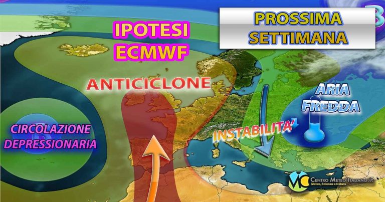 Meteo – Prossima settimana Italia tra alta pressione ed infiltrazioni fresche instabili