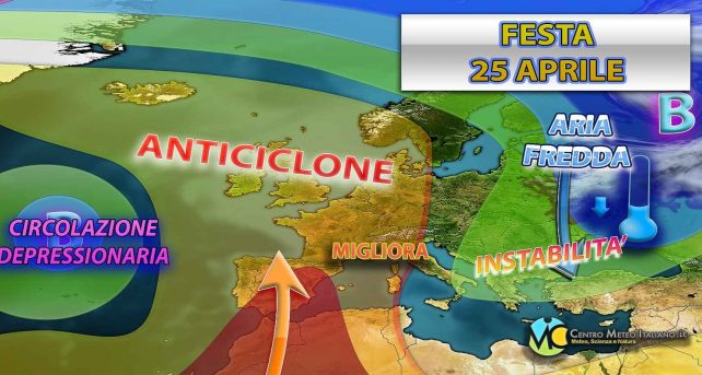 Meteo - Cambia tutto per il Weekend del 25 Aprile, a spuntarla è l'Anticiclone, con maggiore stabilità e mitezza