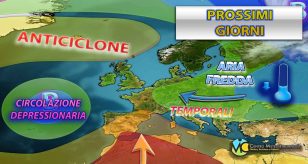 Meteo - Circolazione secondaria da est alimenterà ancora la fase di maltempo in alcune aree del Paese: ecco dove