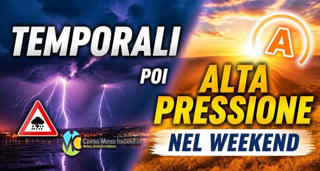 Meteo Italia - temporali prima del ritorno dell'alta pressione