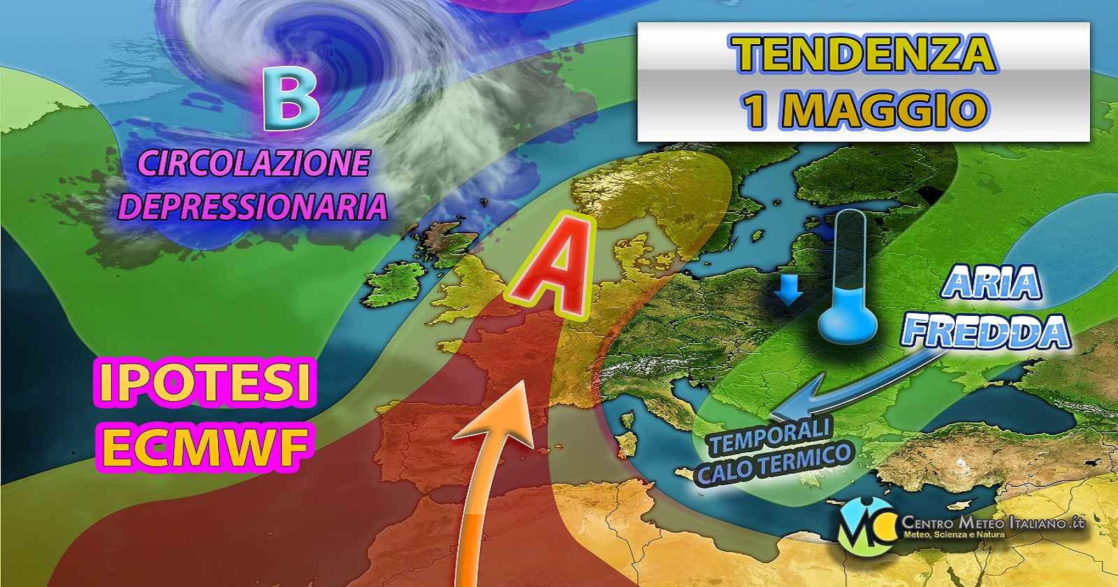 Meteo - 1° Maggio incerto tra Alta pressione e un flusso perturbato: ecco la tendenza