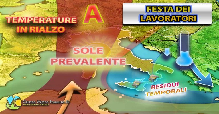 Meteo – 1° Maggio in larga parte stabile e asciutto, ma attenzione a qualche nota di maltempo: i dettagli