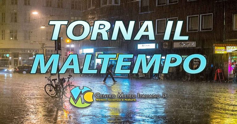 Meteo – Prossima settimana cede l’alta pressione, torna il maltempo sull’Italia