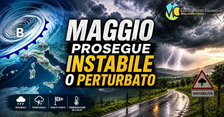Meteo – Nuova ondata di maltempo in Italia, calo delle temperature in piena Primavera
