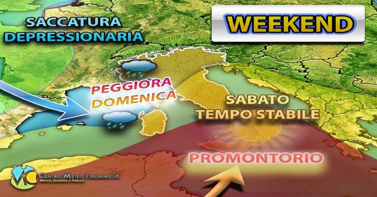 Meteo – Weekend al via con tempo stabile sull’Italia, ma da domani è atteso un nuovo peggioramento
