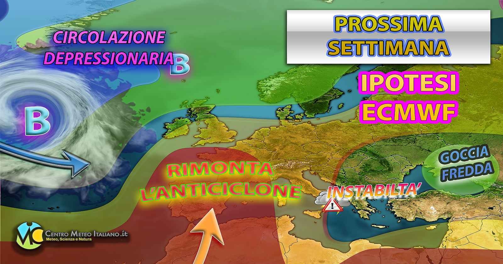 Rimonta dell'alta pressione nella prossima settimana