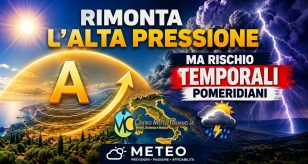 Meteo Italia - alta pressione e temporali pomeridiani