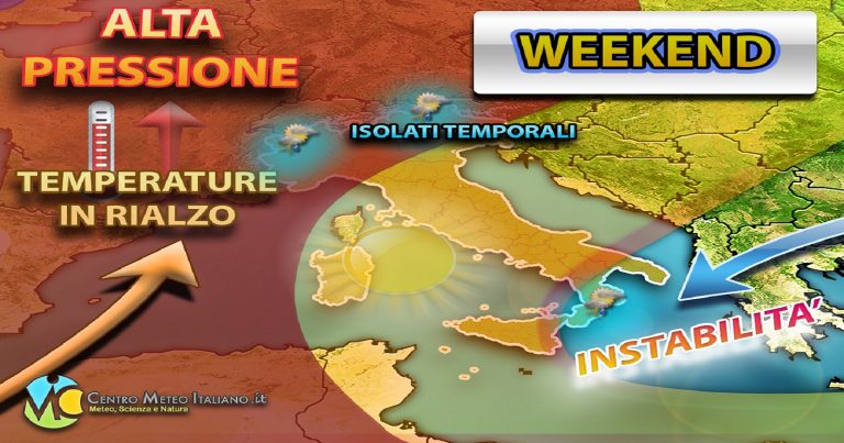 Meteo – Anticiclone monstre nel Weekend, con temperature in ulteriore aumento fin sui +32/+33°C in Italia: i dettagli