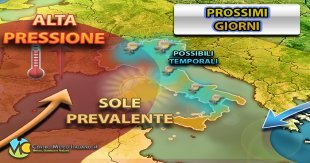 Meteo Italia - più temporali pomeridiani nei prossimi giorni