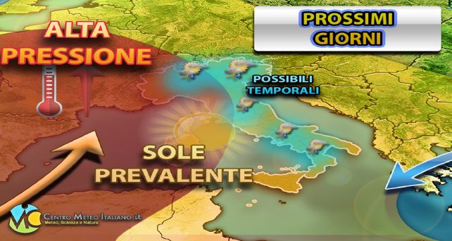 Meteo Italia - più temporali pomeridiani nei prossimi giorni