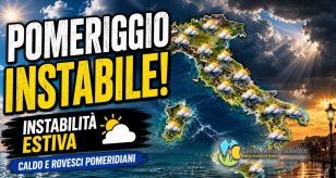 Meteo Italia - instabilità in aumento con temporali anche intensi