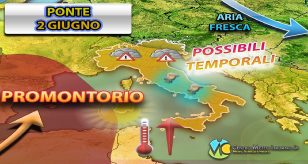 Meteo - Instabilità crescente ad inizio settimana prossima, con il 2 giugno perturbato, ma non ovunque: ecco dove