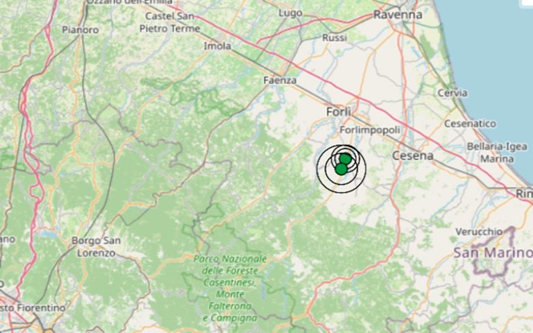 Terremoto oggi in Emilia Romagna, 1 giugno, scossa di M 3.2 in provincia di Forlì-Cesena – Dati Ingv