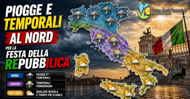 Meteo Italia – passaggio instabile con piogge e temporali, vediamo l’evoluzione fino al weekend