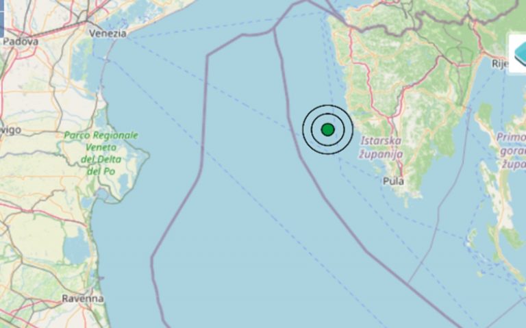 Terremoto oggi sul Mar Adriatico centrale, 8 giugno, scossa di M 3.4 nella notte: Dati Ingv