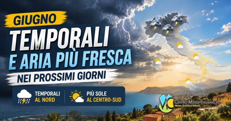 Meteo Italia – aria fresca porta acquazzoni e temporali sparsi, più stabile il tempo con l’arrivo del weekend