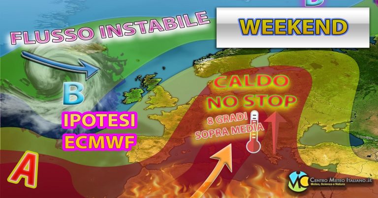 Meteo – Nuova intensificazione del caldo per il Weekend, con picchi fino a +40°C e temporali persistenti: i dettagli